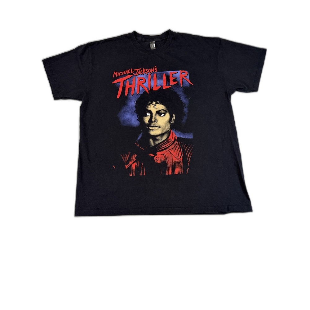 PLAYERYTEES Michael Jackson Thriller Graphic Tee XL Black 100% Cotton Regular
